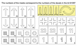 Omask 34047 Heinkel He-162 masks (for Miniart 48009) 1/48 – Bild 2