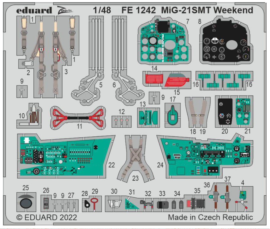 Eduard FE1242 MiG-21SMT Week-end EDUARD 1/48