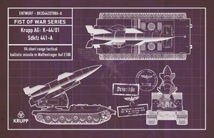 Modelcollect UA72190 German WWII V4 short range tactical ballistic missile in Waffentrager Auf E100 1/72 – image 2