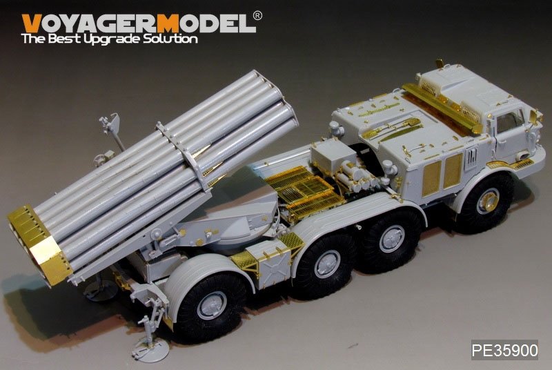 Voyager Model PE35900 Modern Russian 9P140 TEL of 9K57 Uragan(BM-27) MLRS Basic For TRUMPETER 1/35 – obrázek 8