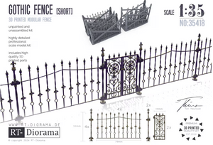 RT-Diorama 35418 Gothic Fence short 1/35