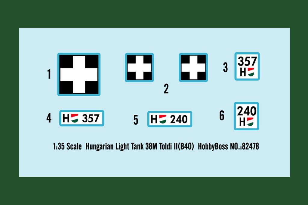 Hobby Boss 82478 Hungarian Light Tank 38M Toldi II(B40) 1/35 – image 4