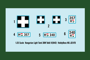 Hobby Boss 82478 Hungarian Light Tank 38M Toldi II(B40) 1/35 – image 4