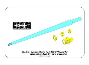 Aber 35L-067N 88 mm Pak 43/3 L/71 Barrel for German Tank Destroyer Jagdpanther Ausf.G1 early 1/35 – Bild 6