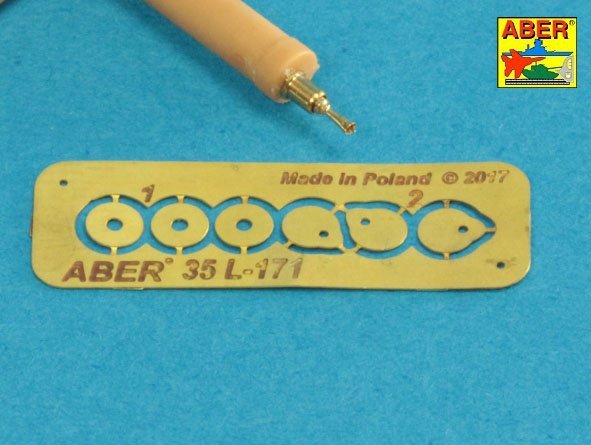 Aber 35L-171 Set of gun barrel tips for MG 08 x3 pcs. And barrel tips for MG 08/15 x 3 pcs. 1/35 – image 3