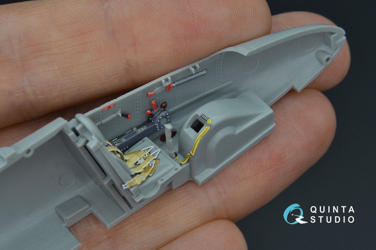 Quinta Studio QD48162 He 162 3D-Printed &amp;amp; colored Interior on decal paper (Dragon) 1/48 – obrázek 3