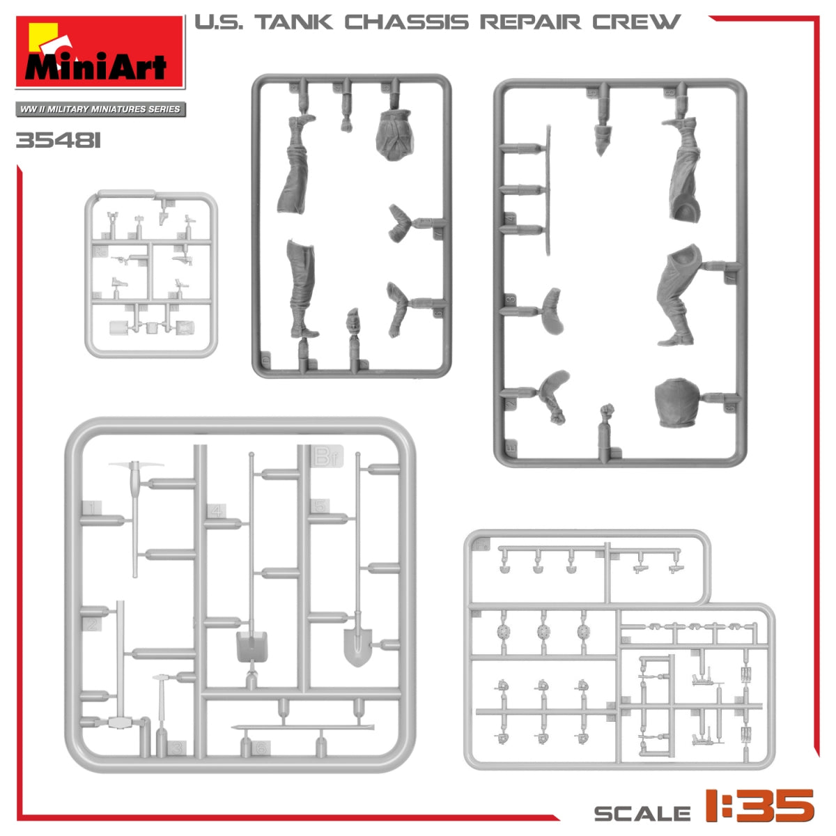 MiniArt 35481 US TANK CHASSIS REPAIR CREW 1/35 – image 3