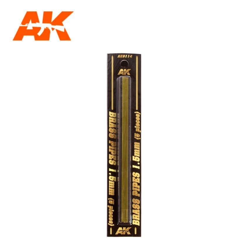 AK Interactive AK9114 BRASS PIPES 1.5MM Ø. 5 UNITS – Bild 2