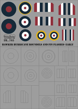 ModelMaker Decals IM48703 HAWKER HURRICANE ROUNDELS AND FIN FLASHES - EARLY 1/48 – image 3