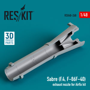 RESKIT RSU48-0268 Saber (F.4, F-86,F-40) exhaust nozzle for Airfix kit (3D Printed) 1/48 – Bild 2