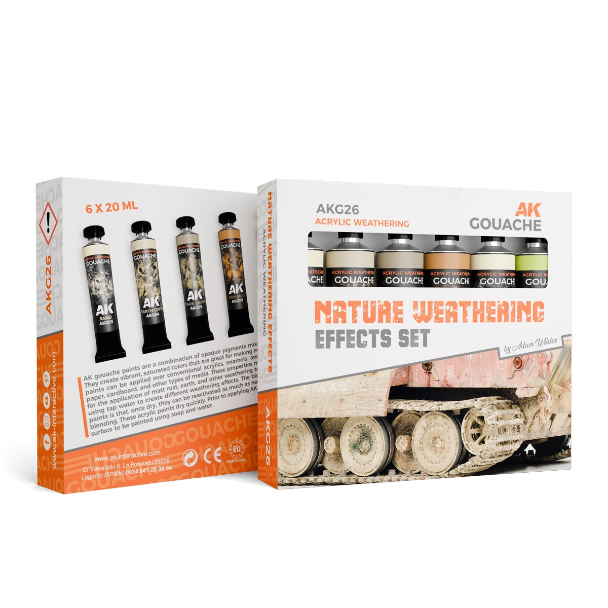 AK Interactive AKG26 NATURE WEATHERING EFFECTS SET – AK GOUACHES – image 2