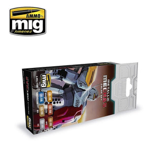 AMMO of Mig Jimenez 7158 METALLIC MECHAS COLOR SET 6x17ml – Bild 2