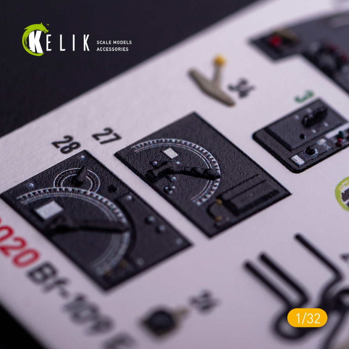 KELIK K32020 BF-109 E - Interior 3D Decal with 3D printed parts for Trumpeter kit 1/32 – Bild 8