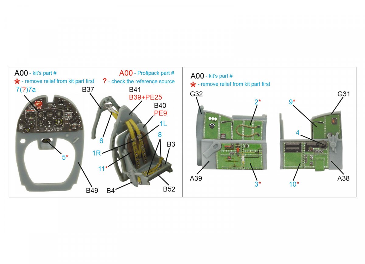 Quinta Studio QD72042 Spitfire Mk.IX 3D-Printed &amp;amp; colored Interior on decal paper (Eduard) 1/72 – immagine 2