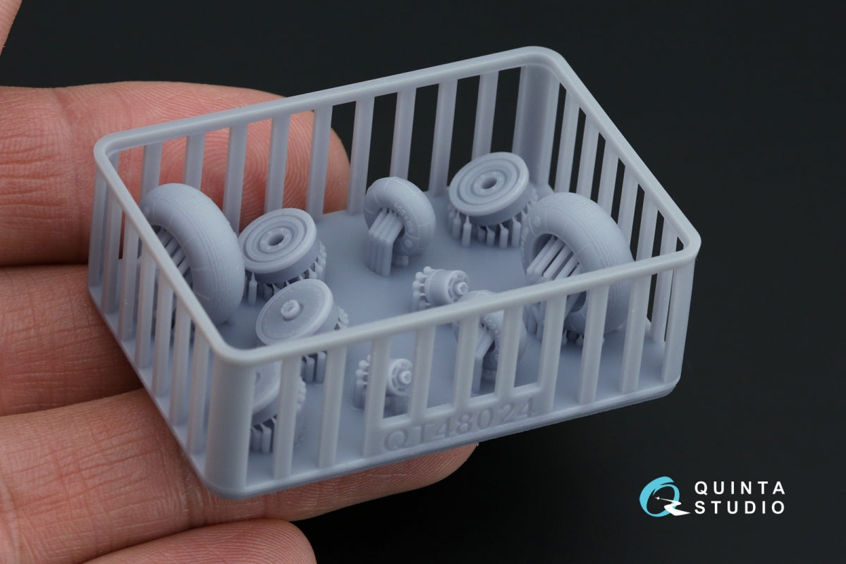 Quinta Studio QT48024 Ka-52 Wheels with separate hubs and weighted tires (Zvezda) 1/48 – obrázek 5