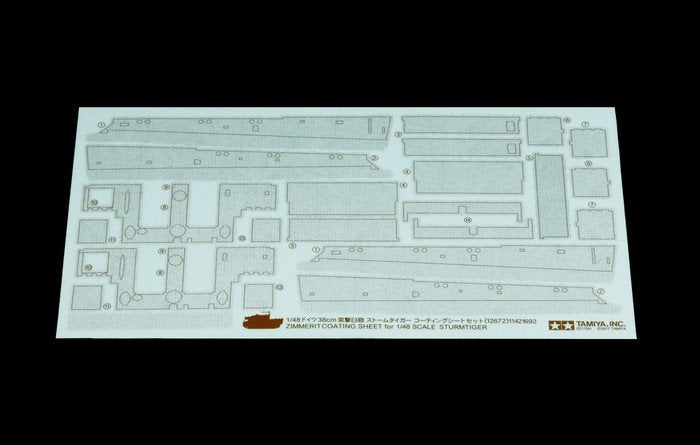 Tamiya 12672 Zimmerit Coating Sheet Sturmtiger 1/48