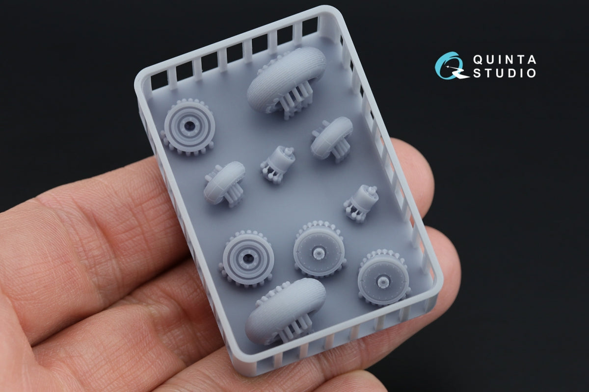 Quinta Studio QT48024 Ka-52 Wheels with separate hubs and weighted tires (Zvezda) 1/48 – obrázek 3