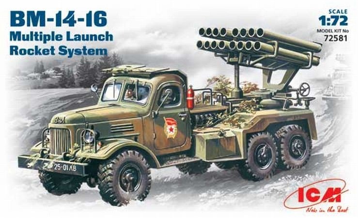 ICM 72581 BM-14-16, Multiple Launch Rocket System on ZiL-157 base 1/72
