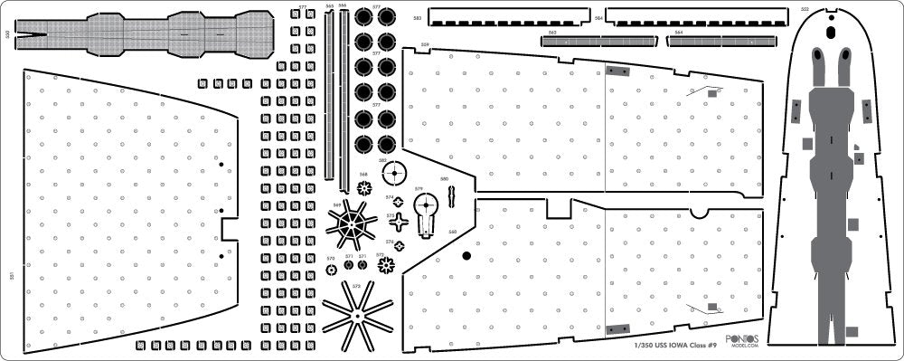 Pontos 35007F1 USS BB-61 Iowa 1984 Detail Up Set 1/350 – image 11