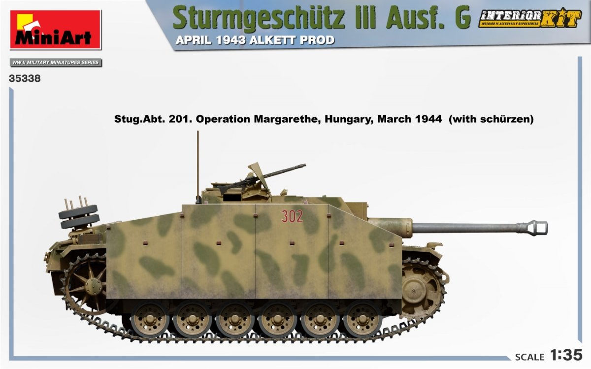 Mini Art 35338 Sturmgeschutz III Ausf. G APRIL 1943 ALKETT PROD. INTERIOR KIT 1/35 – obrázek 11