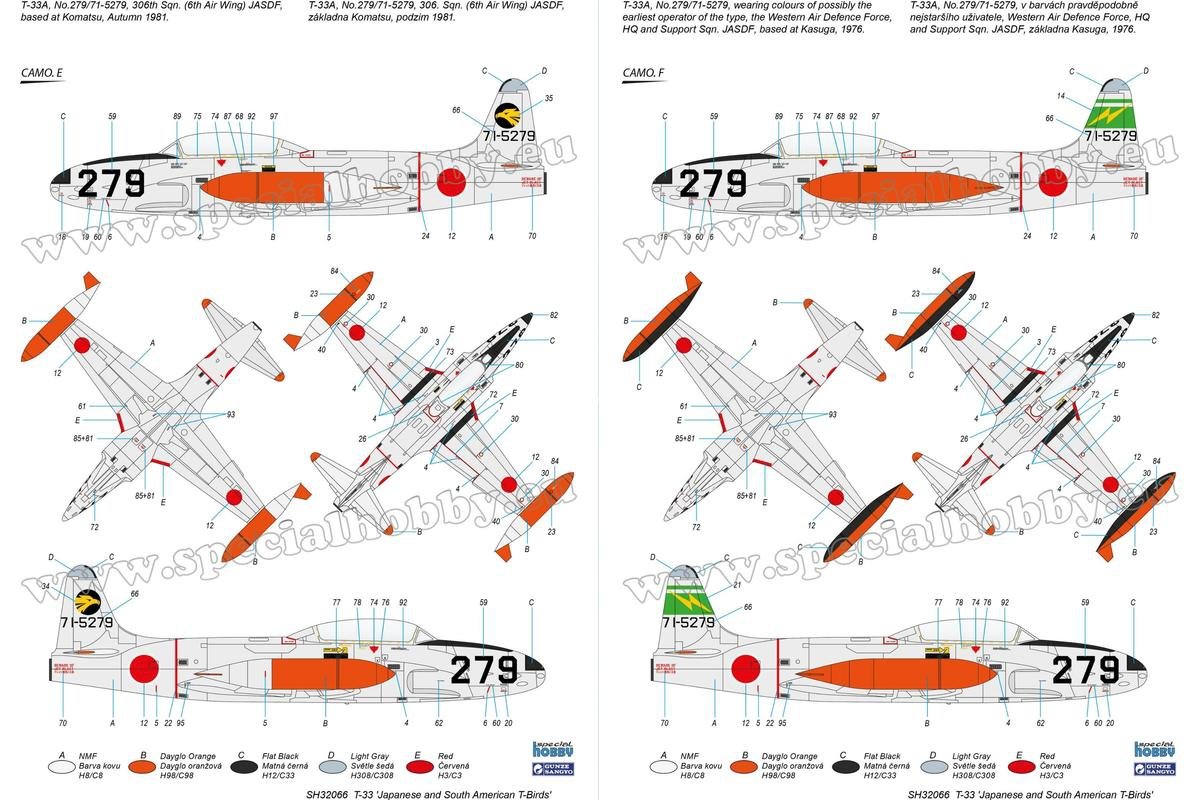 Special Hobby 32066 T-33 &amp;#39;Japanese and South American T-Birds&amp;#39; 1/32 – immagine 4