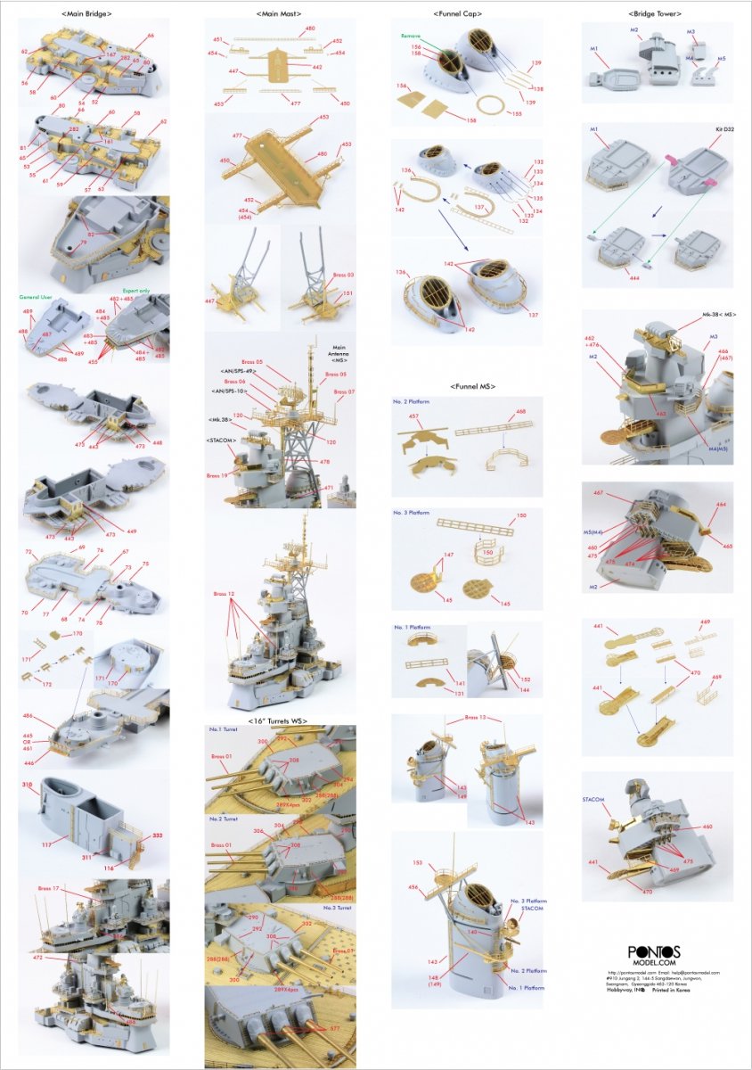 Pontos 35011F1 USS BB-63 Missouri BATTLESHIP Detail Up Set 1/350 – image 5