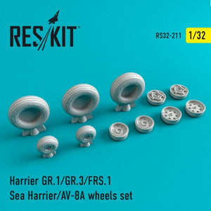 RESKIT RS32-0211 Harrier GR.1/GR.3/AV-8A/FRS.1/Sea Harrier jeu de roues 1/32