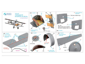 Quinta Studio QD32182 Nieuport XI 3D-Printed &amp;amp; colored Interior on decal paper (CSM) 1/32 – image 10