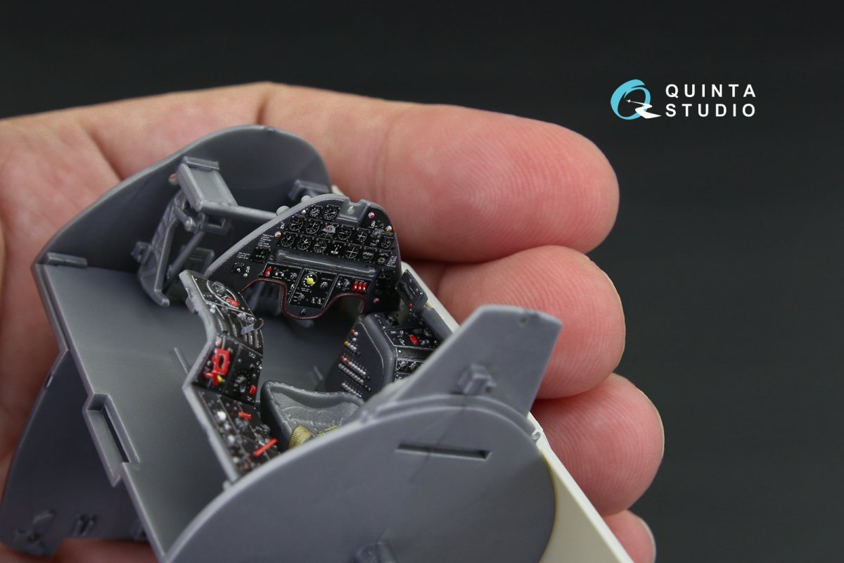 Quinta Studio QD32065 A-1H Skyraider 3D-Printed &amp;amp; colored Interior on decal paper (for ZM SWS kit) 1/32 – immagine 5