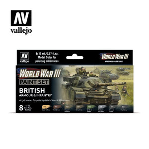 Vallejo 70222 WWIII British Armor &amp;amp; Infantry 8x17ml
