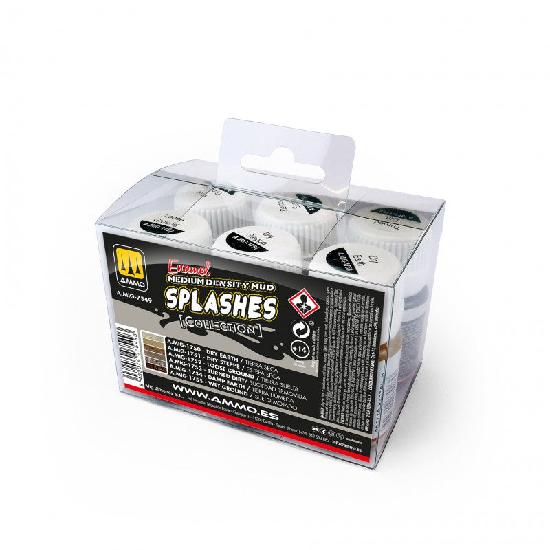 Ammo of Mig 7549 AMMO Collections: Enamel Splashes & Medium Density Mud Textures