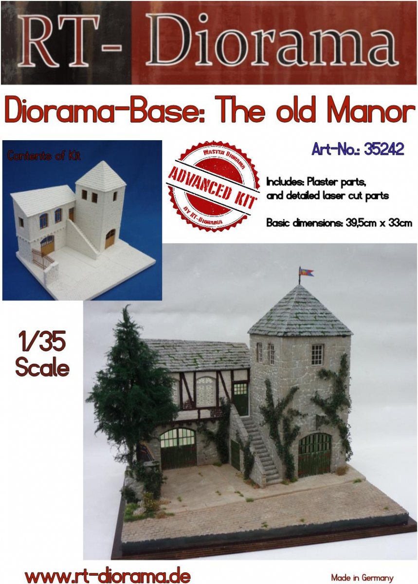 RT-Diorama 35242 Socle de diorama : « Vieux manoir » 1/35 