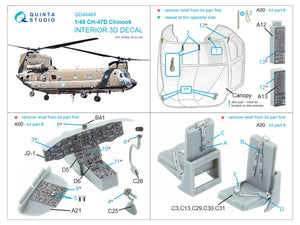 Quinta Studio QD48465 CH-47D 3D-Printed colored Interior on decal paper (HobbyBoss) 1/48 – image 7