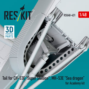 RESKIT RSU48-0431 Tail for CH-53E &amp;quot;Super Stallion&amp;quot;, MH-53E &amp;quot;Sea dragon&amp;quot; for Academy kit (3D printed) 1/48 – immagine 5
