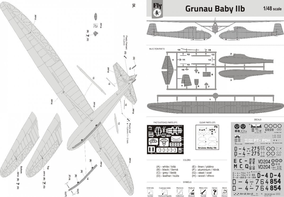 Fly 48020 Grunau Baby IIB Sweden 1/48 – obrázek 5