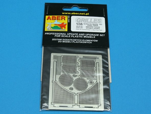 Aber 35G13 Grilles for german tank Sd.Kfz.182 King Tiger (Henshel Turret) 1/35 – zdjęcie 4