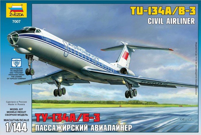 Zvezda 7007 Tupolev Tu-134B 1/144