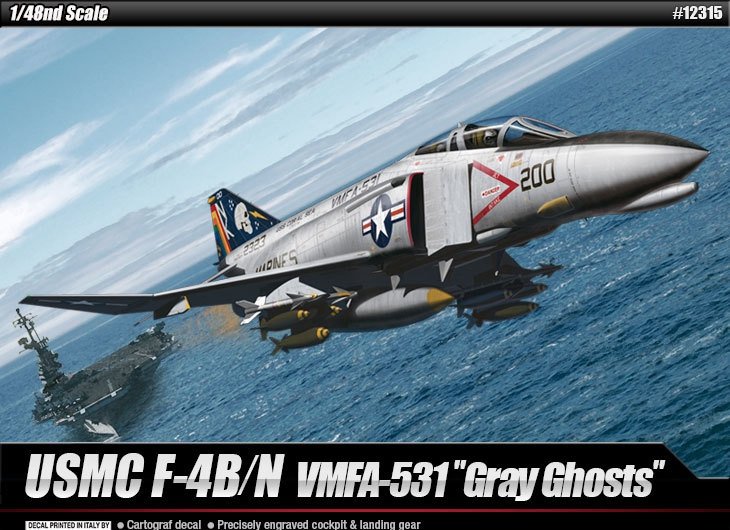 Maquette Academy 12315 USMC F-4B/N VMFA-531 - Gray Ghosts 1/48