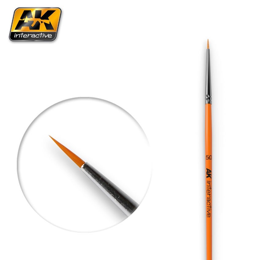 AK Interactive AK600 ROUND BRUSH 5/0 SYNTHETIC