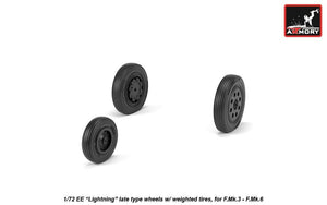 Armory Models AW72410 EE Lightning wheels w/ weighted tires, late 1/72 – image 2