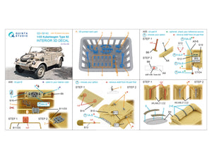 Quinta Studio QD+35143 Kubelwagen Type 82 3D-Printed &amp;amp; colored Interior on decal paper (Hero) (with 3D-printed resin parts)1/35 – image 15