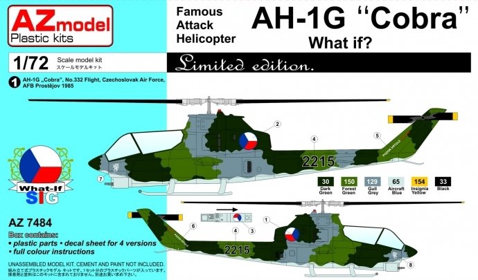 AZmodel AZ7484 Attack Helicopter AH-1G Late "Cobra" What if? 1/72