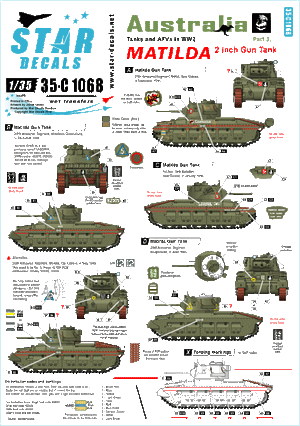 Star Decals 35-C1068 Australia Tanks &amp;amp; AFVs #3 1/35