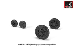 Armory Models AW48317 F-104A/C Starfighter early wheels, w/ optional nose wheels, weighted 1/48 – zdjęcie 4