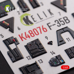 KELIK K48076 F-35B interior 3D decals for Tamiya kit 1/48 – Bild 8