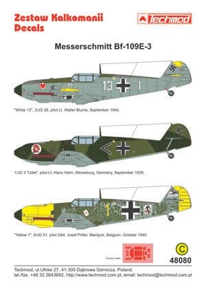 Techmod 48080 - Messerschmitt Bf 109E-3 1/48 – image 2