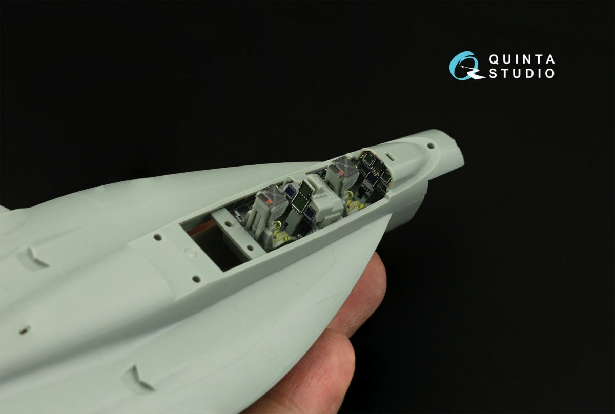 Quinta Studio QD72075 F/A-18F Late, E/A-18G 3D-Printed &amp;amp; colored Interior on decal paper (Academy) 1/72 – immagine 11