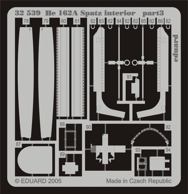 Eduard 32539 He 162A Spatz interior 1/32 REVELL – Bild 2