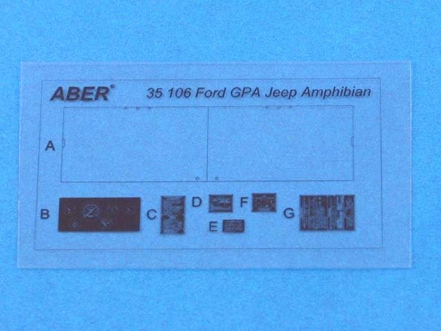 Aber 35106 Ford GPA Amphibian _x0084_Jeep_x0094_ (TAM) 1/35 – image 5
