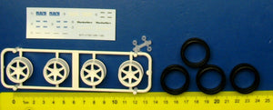 Aoshima 01001 Volk Racing Te37 Rims + Tires 1/24 – immagine 2